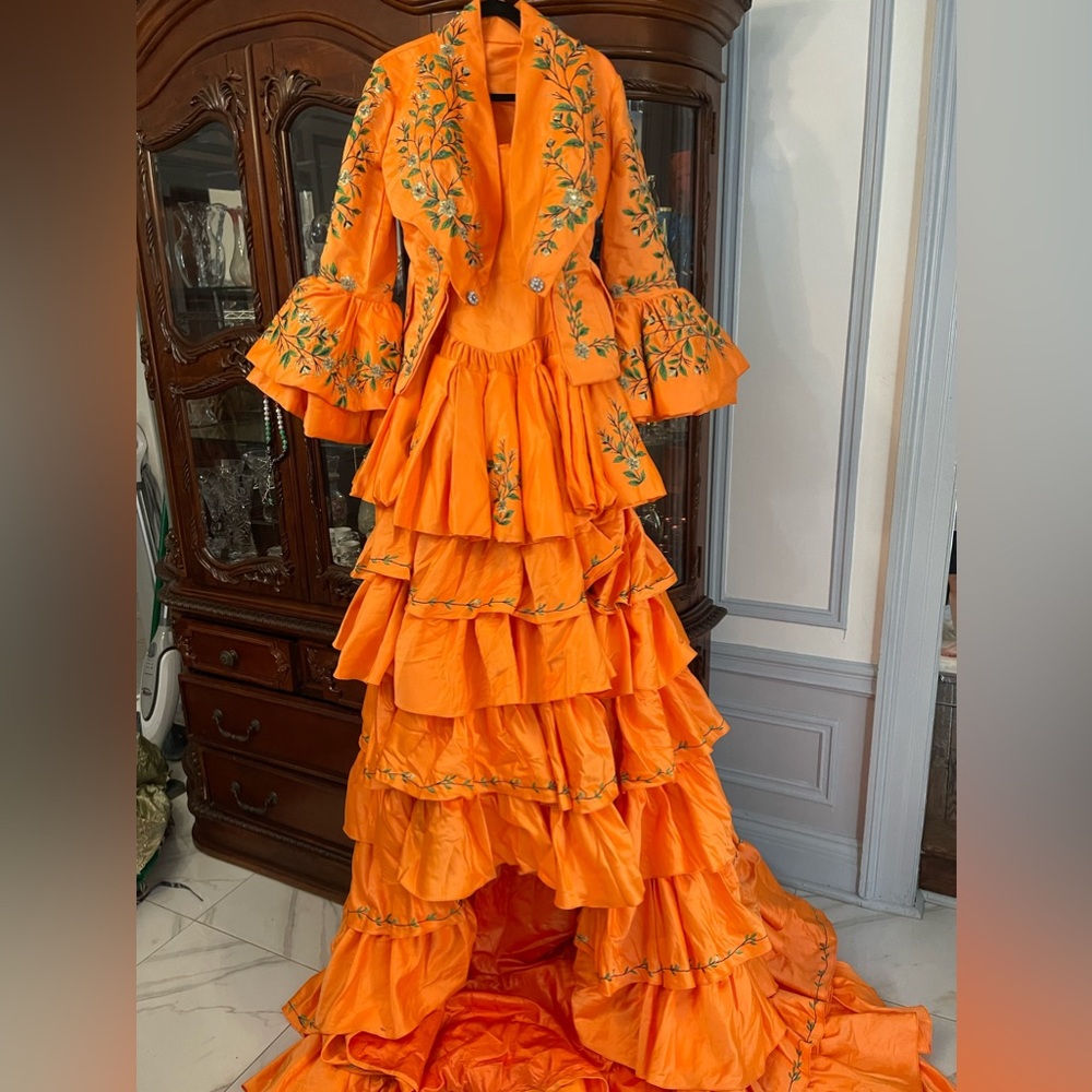 Stunning orange henna dress